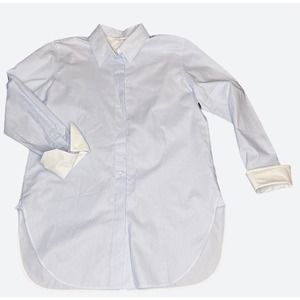 Helmut Lang Blue Pinstripe Shirt Size Large